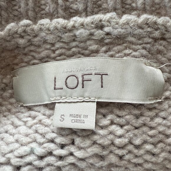 Loft linen colored 3/4 sleeve stretchy pullover sweater women's size small - Picture 7 of 9